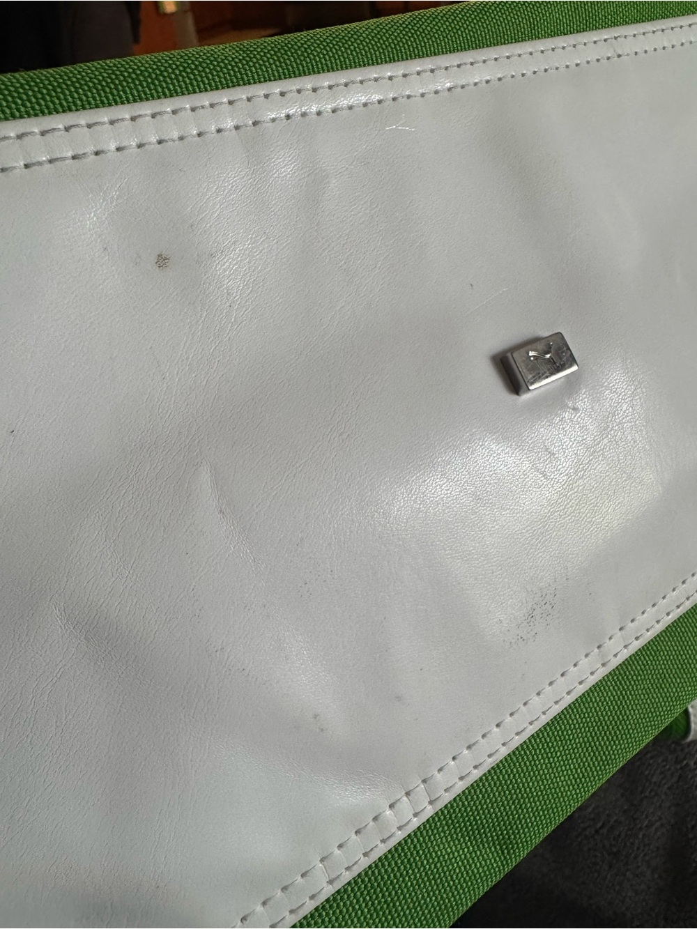 Vintage/Y2K Puma Green and White Travel Duffel Bag - Picture 6 of 6